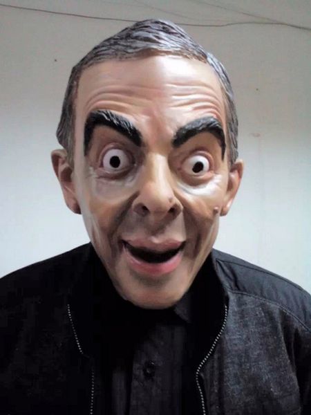 

funny star mr bean realistic mask laugh-making star latex mask funny latex mr bean masquerade party costume