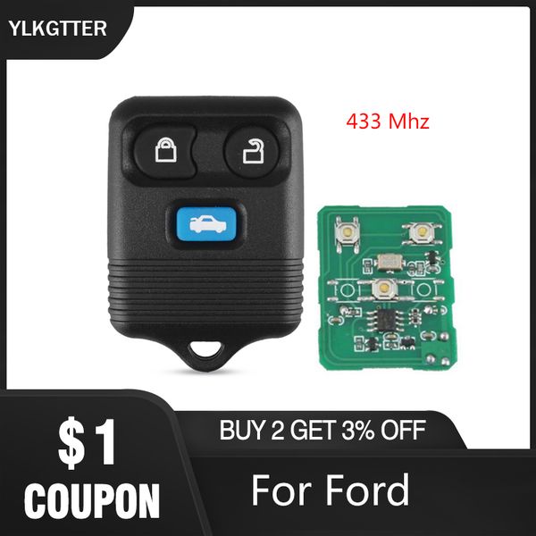 

ylkgtter 433mhz 3 buttons remote car key for transit 6/ connet 2000-2006 wholeset smart car controller with trunk switch