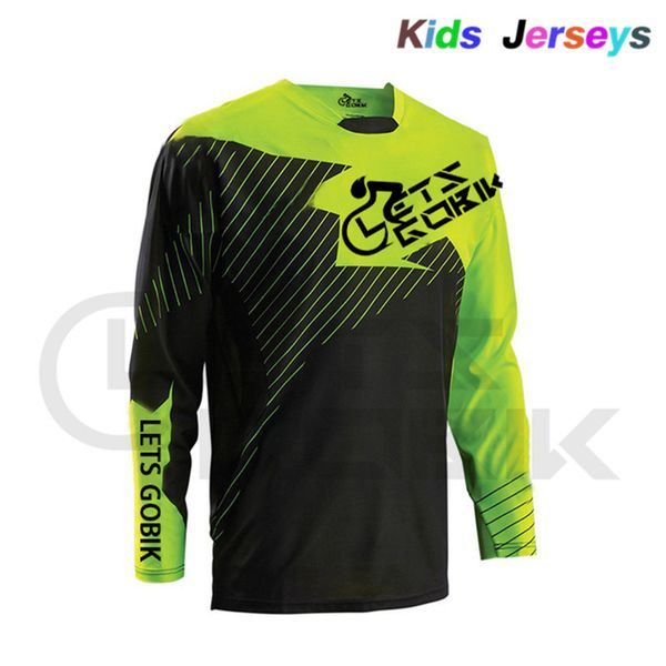 

racing jackets 2021 kids t-shirt long sleeve cycling jersey downhill bicycle mountain bike clothing quick dry breathable drying, Black;red