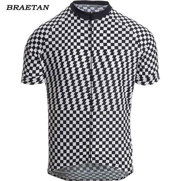 

2018 men cycling jersey funny road bicycle clothing black white bike wear clothes hombre short sleeve maillot jersey braetan, Black;red