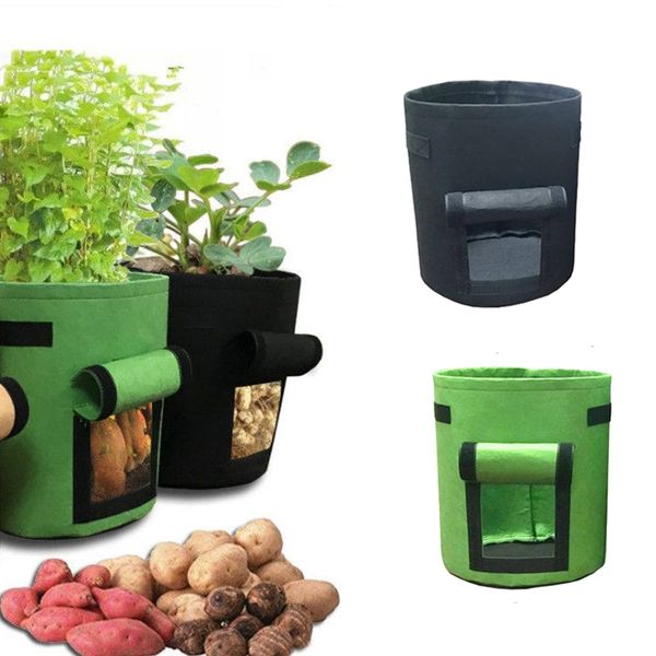 

2-piece 4 gallon potato onion grow bags garden room fruit container pouch