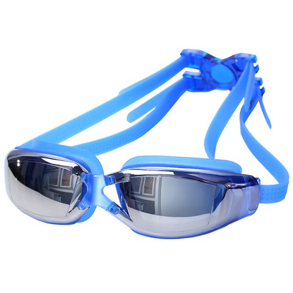 

new swimming goggles glasses large frame plating waterproof anti-fog swimming glasses with mirrored coating uv protectionn