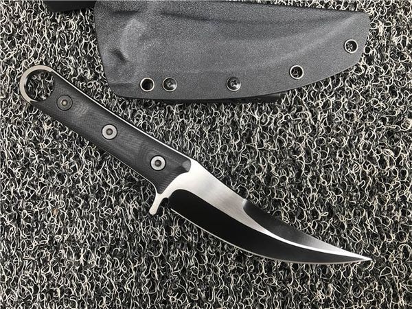 Micro SBK 200-1DLC Faca de lâmina fixa Machete D2 Lâminas de titânio CNC G10 Punho Karambit Facas de garra Equipamento tático ao ar livre