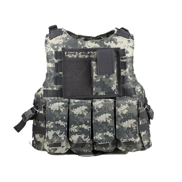 

new camouflage army fans tactical battle vest men amphibious combat camo sleeveless jacket protection waistcoat, Black;white