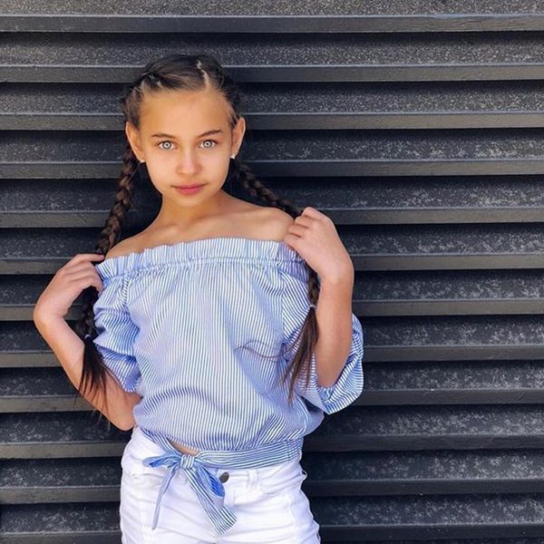 

2019 girl blouses shirt long sleeve off shoulder striped fashion shirts for 2-8 years children baby girls clothing, White;black