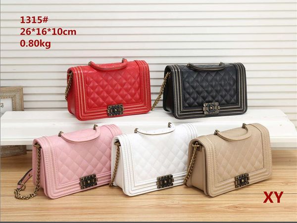 

new 2020 classic ladies all-match simple ladies classic all-match elegant leather handbag women shoulder bag backpack chain bag