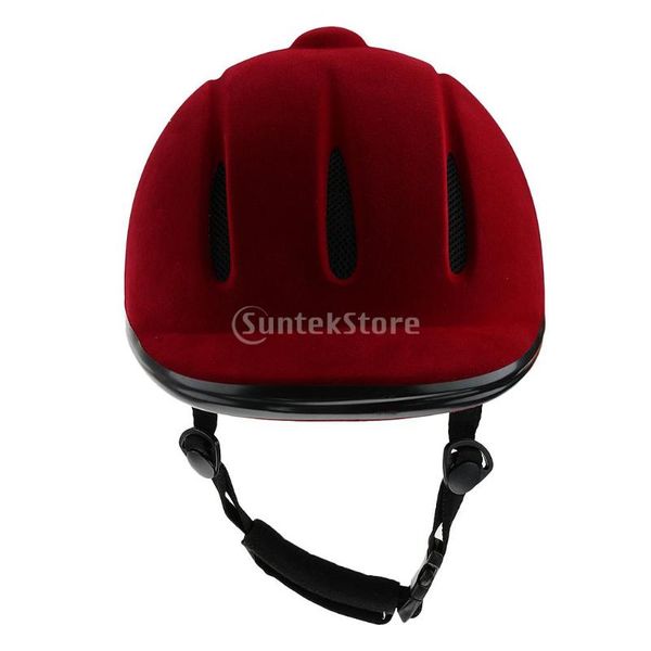 

vented western riding helmet safety low profile equestrian headwear red s m riding horse helmet
