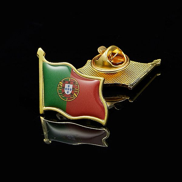 

30pcs portugal flag enamel pin badge lapel brooch fashion gift portugese