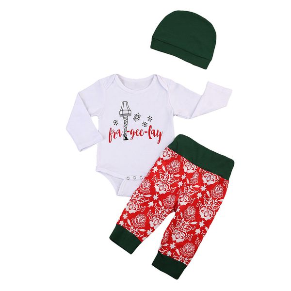 

emmababy 3pcs outfits baby cute girl newborn long sleeve romper+pants+hat fashion clothes set two colors, Pink;blue