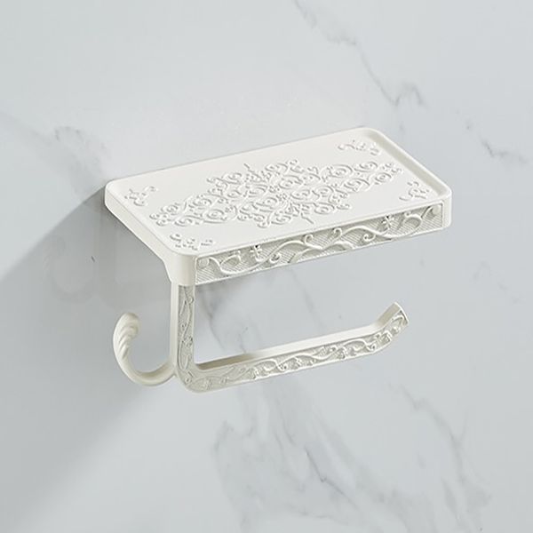 

toilet paper holder white paper mobile phone holder space aluminum antique roll holder with shelf toilet paper box wall mount