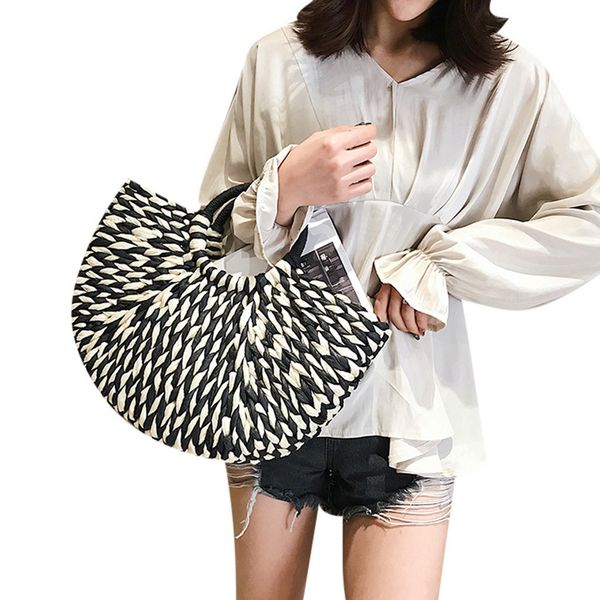 

ocardian handbag new fashion 2019 summer women handbag straw bag ladies casual beach woven solid dropship may9