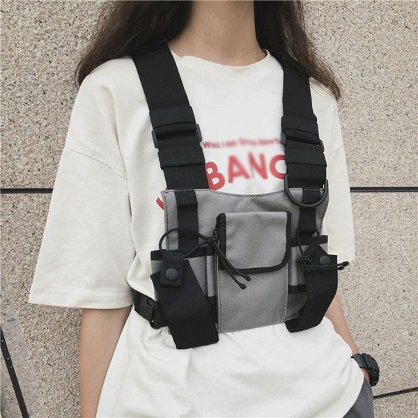 

trend multi-function chest bags waterproof oxford cloth tactical vest bag fashion men's women shoulder diagonal package