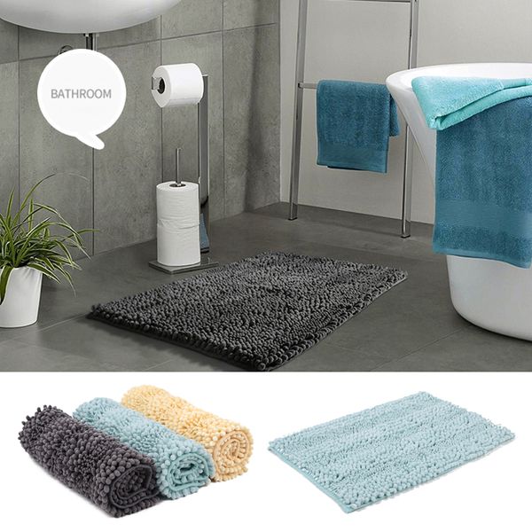 

chenille mattress rectangle dining room bright chenille carpet rug 43*63cm water uptake decoration mat home bedroom