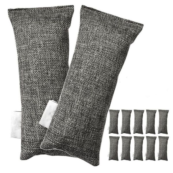 

new 12 packs each mini bamboo charcoal bags natural air purifier, shoe deodorizer and odor eliminator (pack of 12 bags