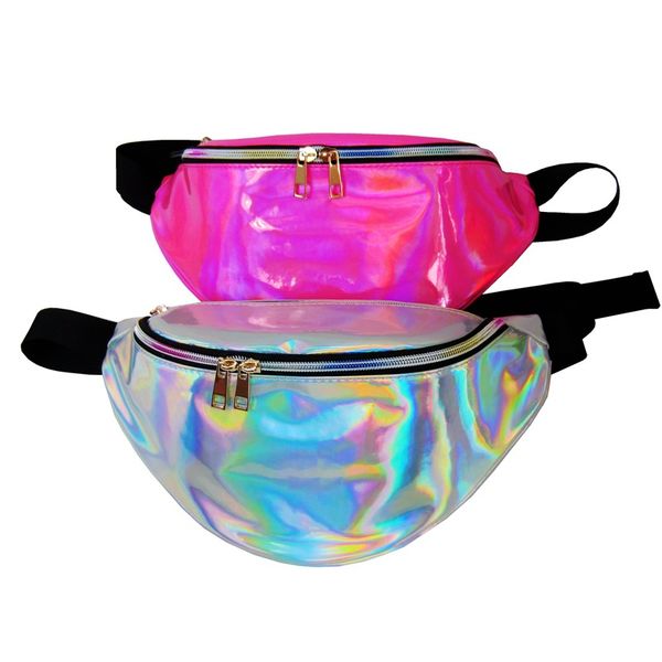

holographic fanny pack laser waist packs heuptas hip bag women's waistband banana bags waist bag bolso cintura