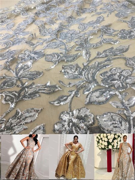 

latest design african lace fabric french net sequin lace fabric for party dress, Pink;blue