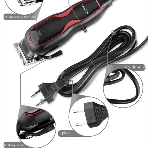 

kemei professional hair clipper electric hair trimmer hair shaving machine beard trimmer with 4 limit combs km-1027 cortapelos