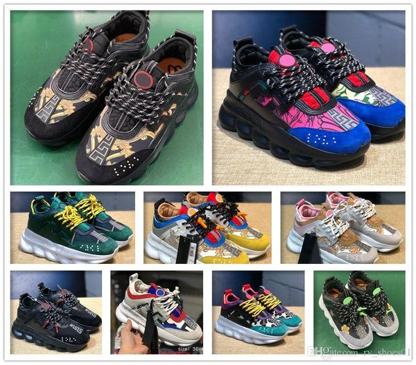 

limited 2019 w1versace chain reaction 2 chainz snow leopard casual shoes for men women genuine leather casual shoes size 35-45 release, Black
