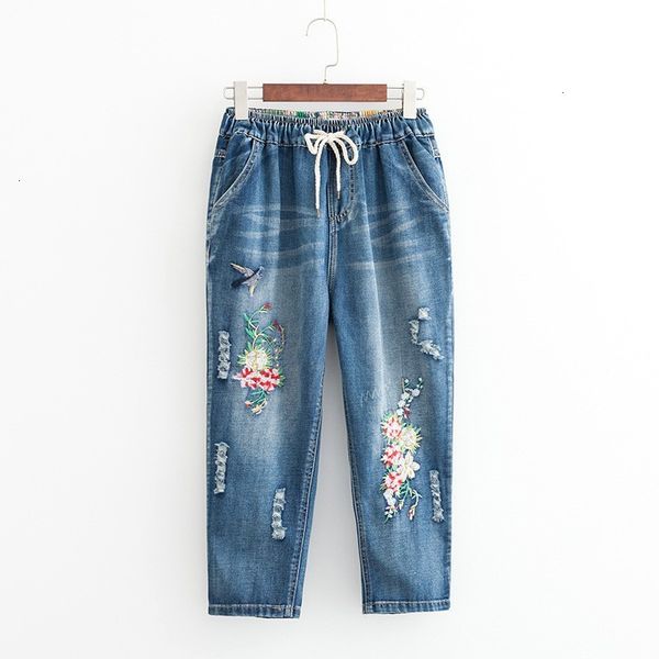 

korean fashion losse broek 8/10 broek vrouwen jeans, Blue