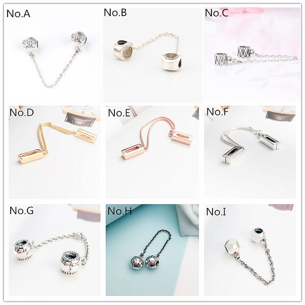

2pz / серии новые оптовые 925 цепей безопасности шарма браслет оригинальной 925 шарма цепь безопасности для пандора браслеты изготовления юв, Silver