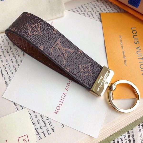 

brand new fashion leather luxury keychains designer keychain for man and women car bag keychain with gift box, Silver