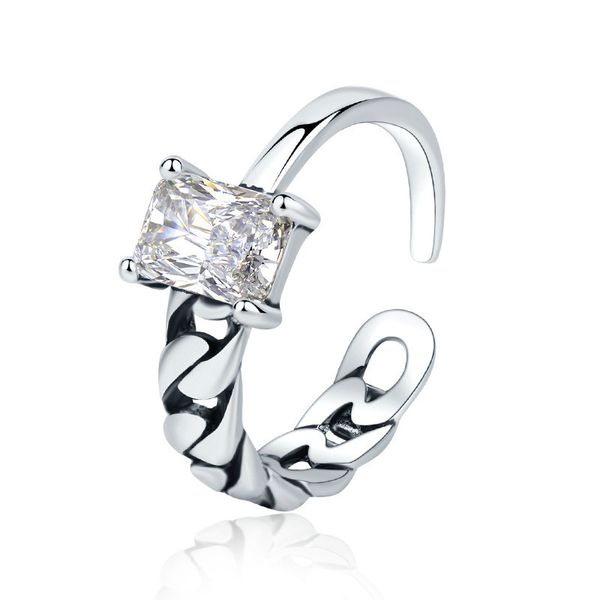 

925 ювелирных изделий стерлингового серебра женщин пасьянс кольца кубический циркон женщина обручальное кольцо способа для любой партии анел, Slivery;golden