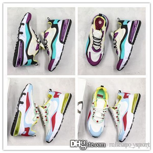

270s react bauhaus sport shoes 2019 designer purple blue white green mens and women outdoor sport sneaker us size 5.5-11