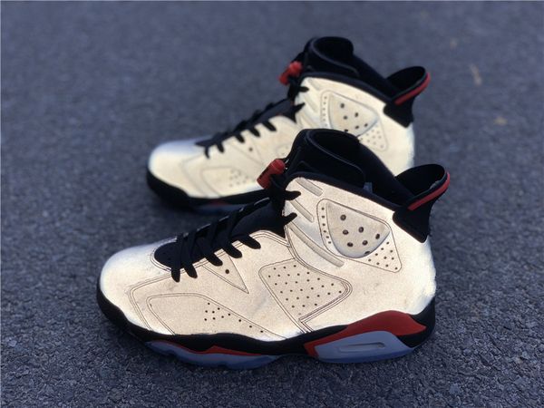 

2019 new 6 3m reflective infrared silver men basketball shoes 6s vi sports sneakers trainers outdoor with box size 8-13