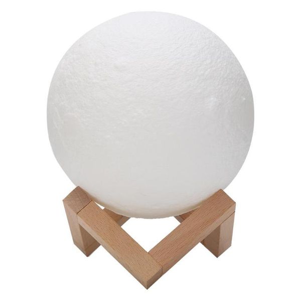 

3d print rechargeable moon lamp 3 color touch sensor led soft night light