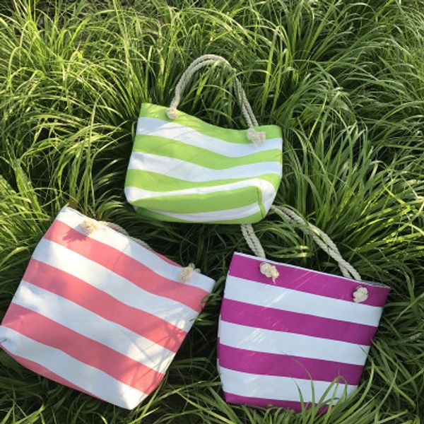 

harjoben striped carry-all bag eco shopping tote sailor striped weekender tote beach goers bag