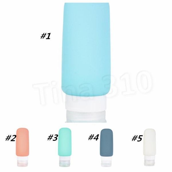 

горячий 5color 3oz силиконовые бутылки герметичным силиконовые косметические путешествия размер туалетных принадлежностей контейнеры для руч