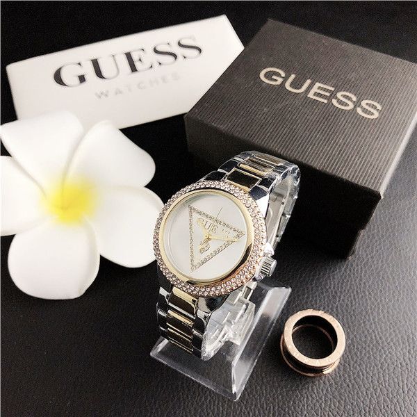 

new women watch stylish fashion watch price japan luxury leather strap watch, Slivery;black