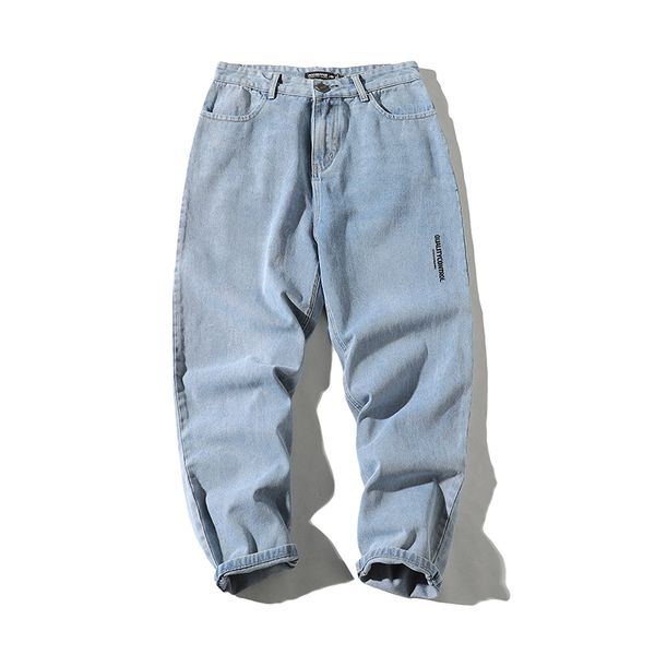

2020 new spring men jeans pants jogging streetwear mens long pants casual denim men punk abz622, Blue