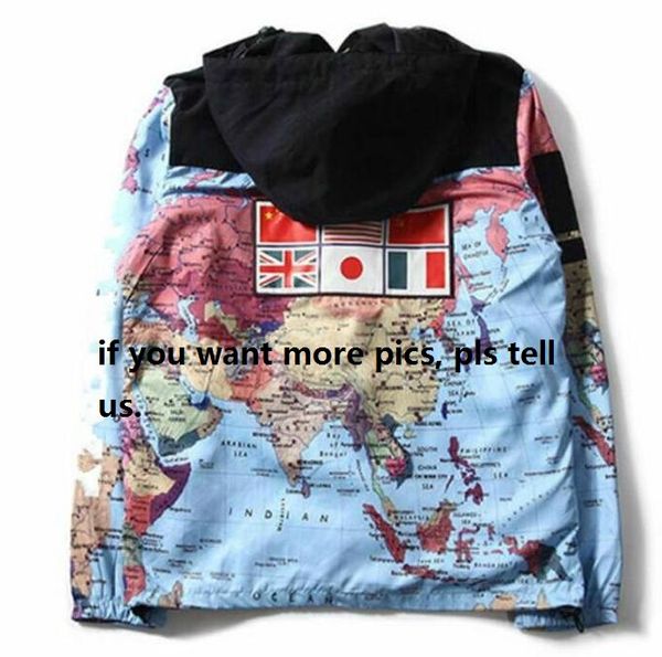 

высокое качество мужские дизайнерские куртки одежда карта светоотражающие куртки с капюшоном черные мужские роскошные куртки толстовки сереб, Black;brown