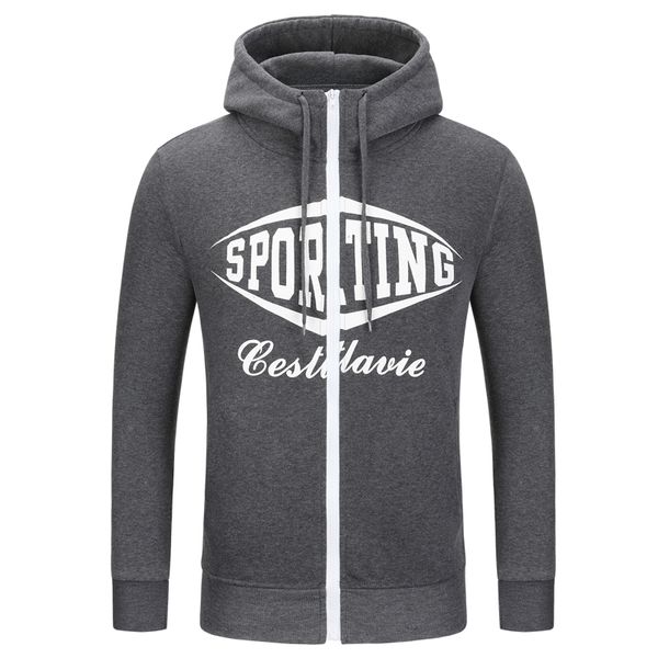 

mens causal sweatshirt fashion 2017 new hoodie jacket zip collar zipper decoration hoodies men slim fit tracksuits xxxl, Black