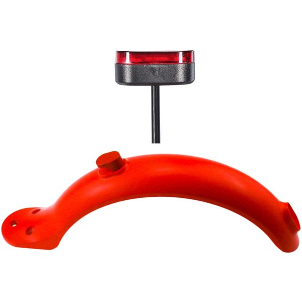 

for m356 pro electric scooter front and fear fender tire anti-splash shield red rear fender with taillight
