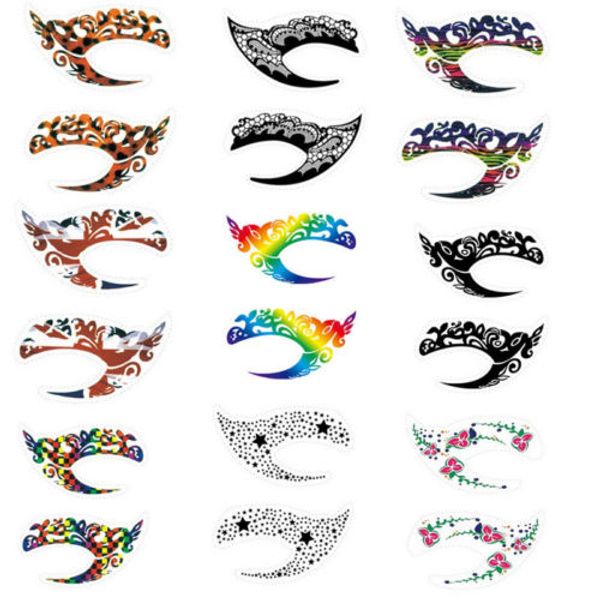 

faroot temporary rock eye tattoo eyeshadow stickers eyeliner makeup halloween makeup cosplay pgraphy prop new