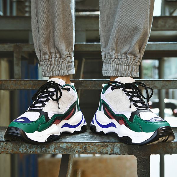 

summer air network noodles sneakers male casual shoes smart smoked shoes male joker ins student shoe dad shoe woman shoes, Black