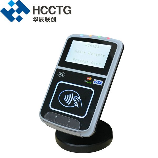 

3 sam slots usb type a paypass emv intelligent payment contactless card reader with display acr123u