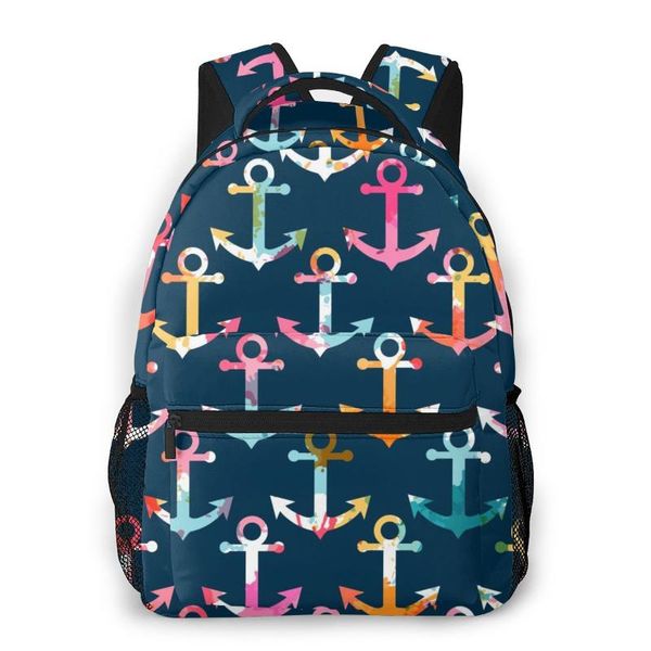 

2020 travel backpacks colorful anchor girl backpack for women large capacity school bag for teenage