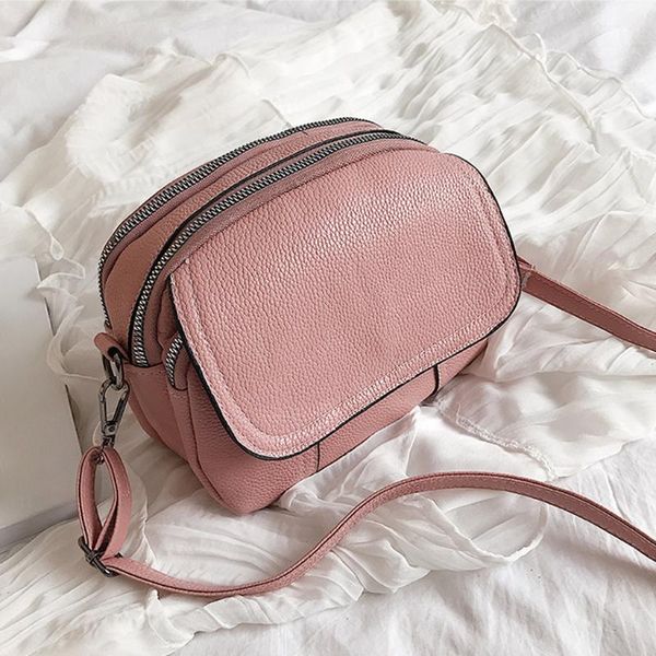 

fashion bags handbags women brands design lady solid color multi-layer versatile shoulder bag messenger cross body bag sac