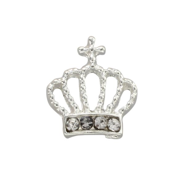 

new-5pcs fashion nail art 3d crown shaped rhinestone metal decoration