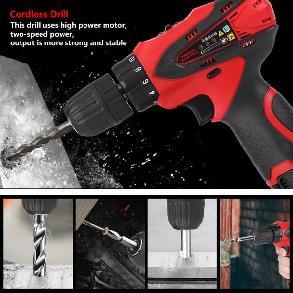 

12v electric li-ion battery cordless drill high power screwdriver drilling tool taladro inalambrico cordless screwdriver
