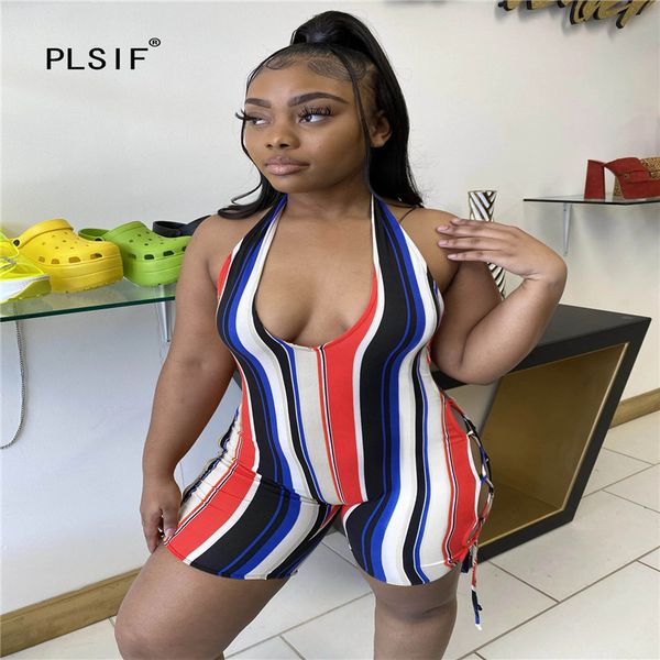 

пляж стиль сексуальный выдалбливают шорты дизайн sports леди игровая одежда сексуальный глубокий v-образный вырез catsuits моды радуги полос, Black;white