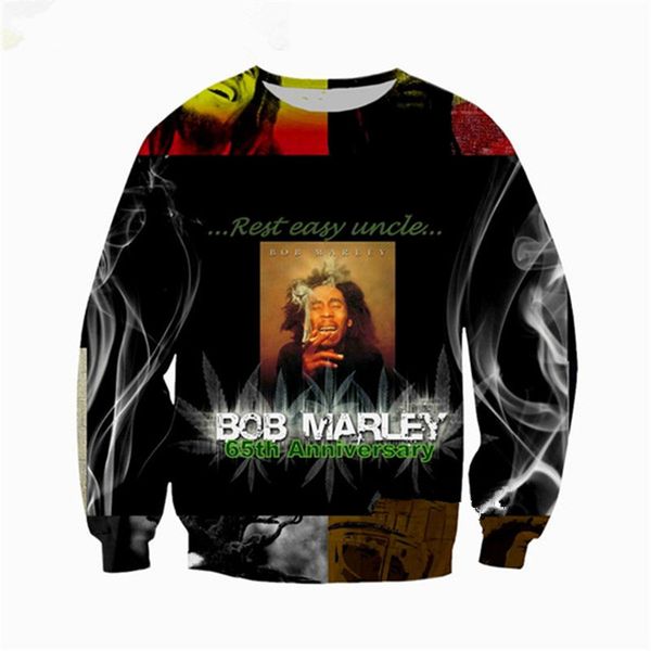 

fashion singer reggae bob marley sweatshirt men women 3d print 3d funny long sleeve tracksuit pullover outerwear casual w38, Black