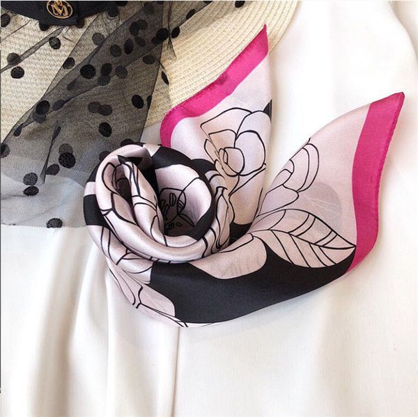 

silk scarf fashion scarf ladies decorative scarf 50*50cm european style tie, Blue;gray