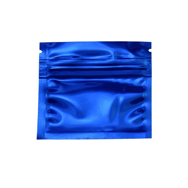 

200pcs/lot blue 7.5x6cm aluminum foil zip lock vacuum pouches resealable mylar foil packaging bags storage bag for cereal