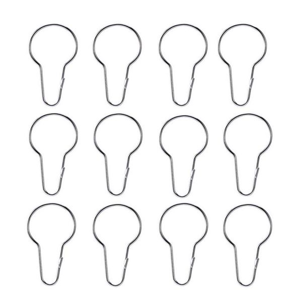 

20 pcs shower curtain hooks metal curtain buckles for bedroom bathroom living room