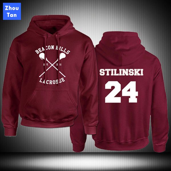 

2020 волчонок толстовка мужчины stilinski 24 лаи mccall 11lahey 14 пуловер толстовка мужской печать красный hooded mens, Black