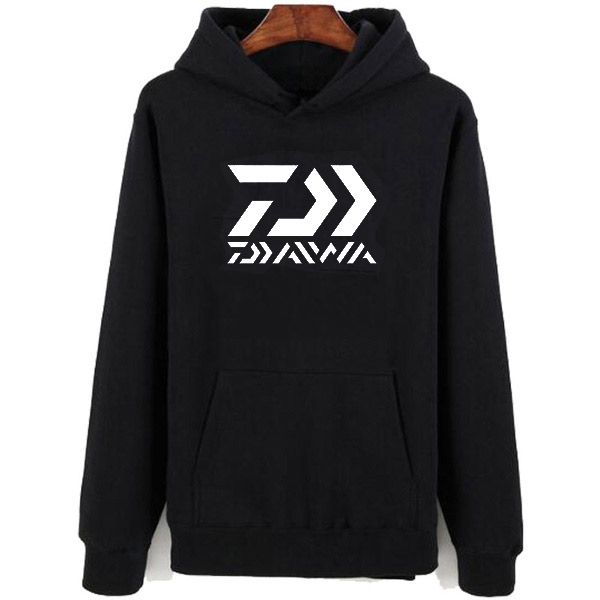 

new mens hoodie hip hop fishing printing 100% cotton casual cotton men's hoodies and sweatshirt size s-3xl, Black